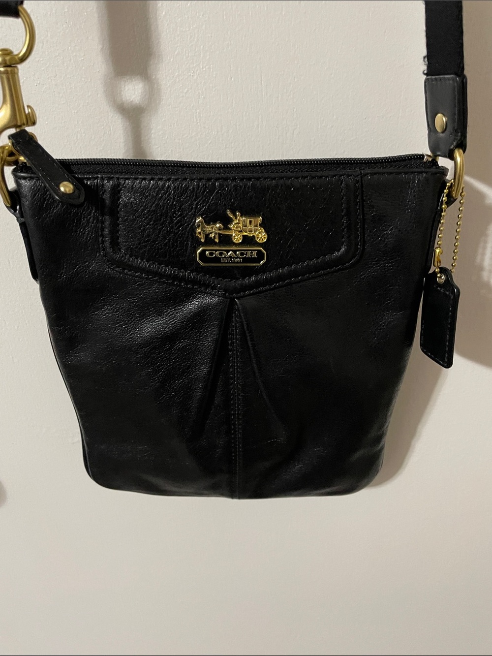 Coach Black Leather Crossbody Bag